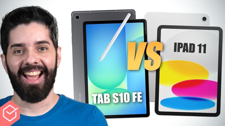 Youtube Video Galaxy Tab S10 FE vs. iPad 11 // qual MELHOR TABLET CUSTO BENEFÍCIO até R$3000!?