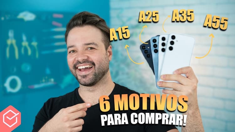 Youtube Video 🔥6 MOTIVOS PARA COMPRAR um GALAXY A55! // ou qualquer outro SAMSUNG GALAXY A!