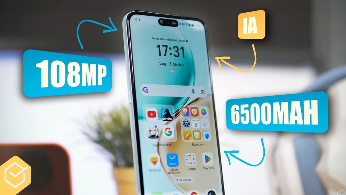 6500mAh de BATERIA, CÂMERA de 108MP, 8gb de RAM e IA! // HONOR X7d