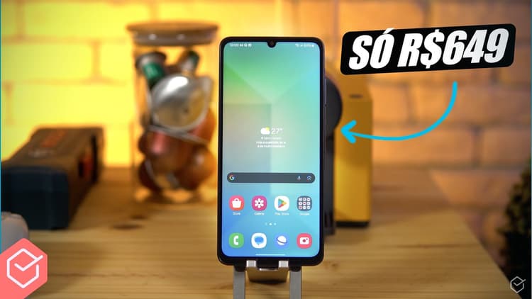 Youtube Video 128GB por R$649! NOVO GALAXY A06 // o BARATINHO da SAMSUNG!  será que 🔥 VALE A PENA ECONOMIZAR?